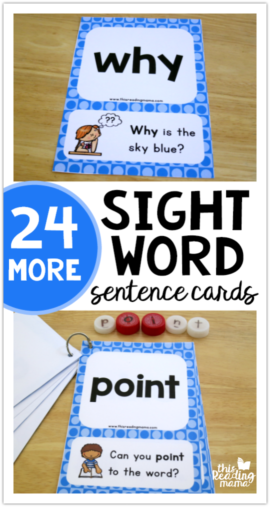 24 Bonus Sight Word Sentence Cards - This Reading Mama