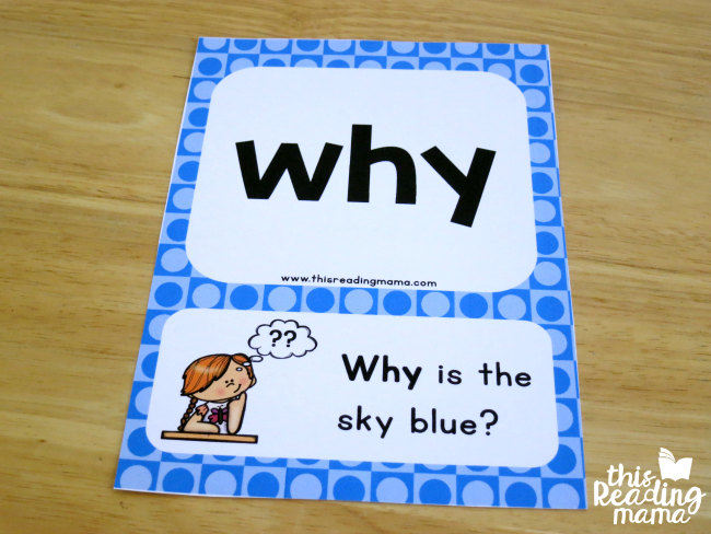 sight word sentence card for why