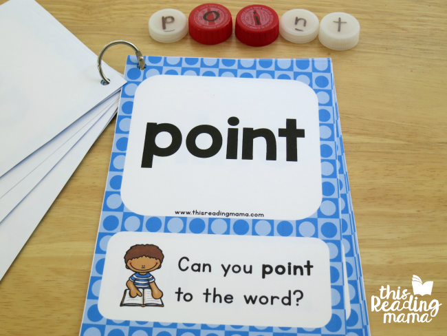 spell the sight words from the sight word sentence cards