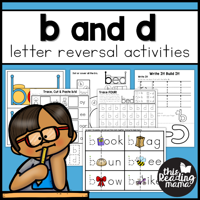 b and d letter reversal activity pack this reading mama