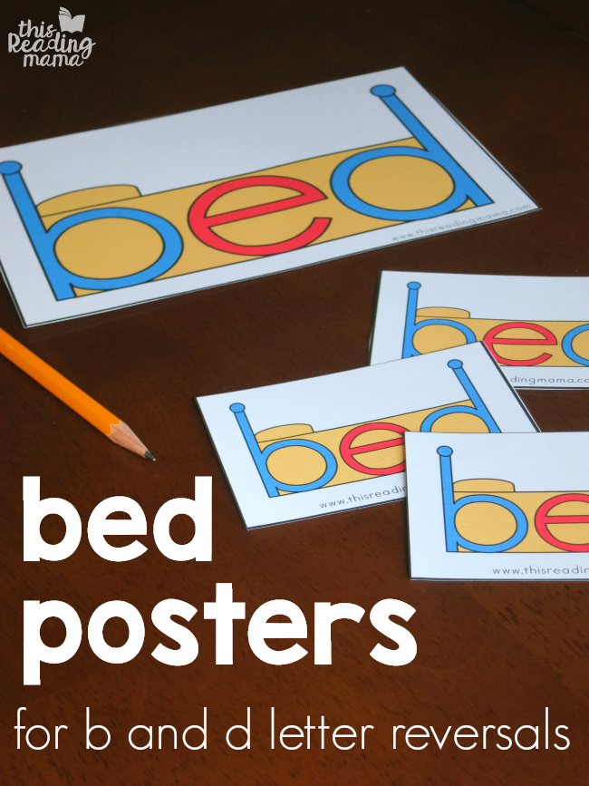 Bed Posters for b and d letter reversals