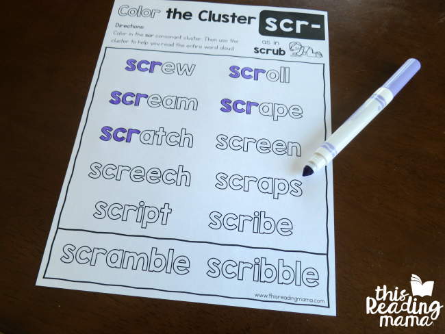 Color the Cluster example with scr