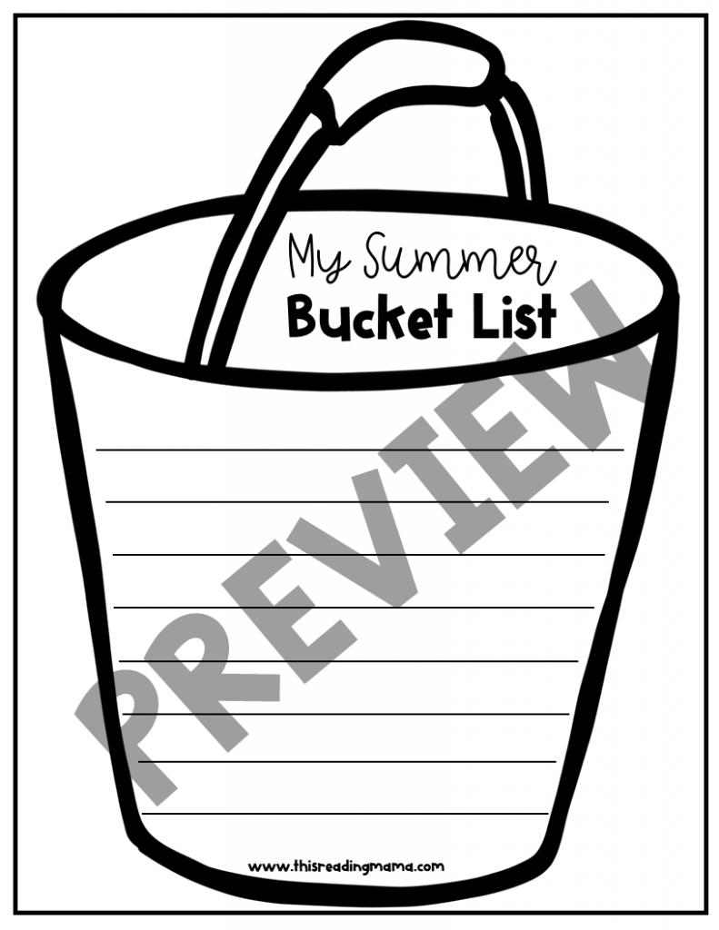 Printable Summer Bucket List - This Reading Mama