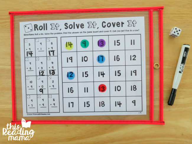 cover the no prep math games with counters