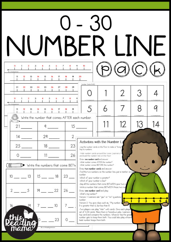 0 30 Number Line Activities Pack This Reading Mama
