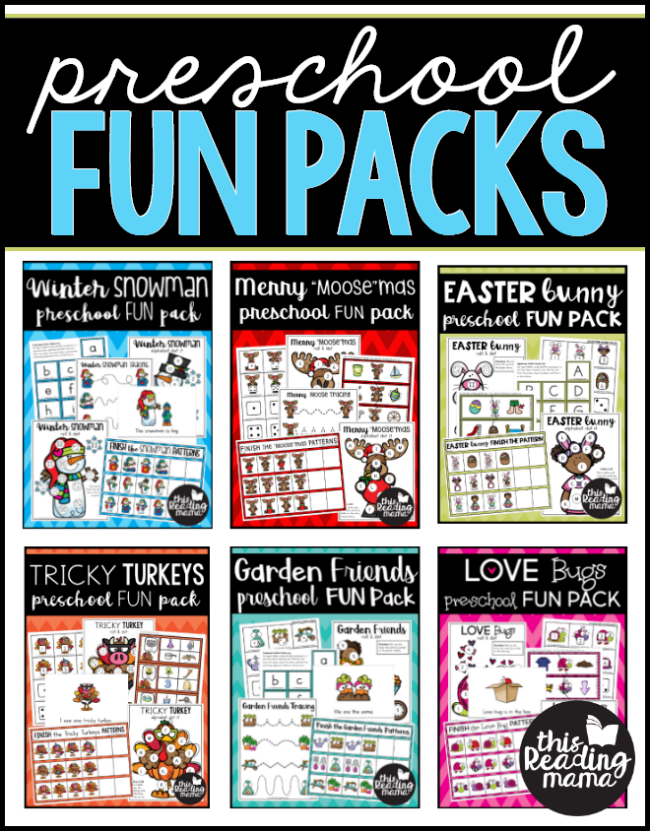 Printable Preschool Packs - FUN Learning for Preschoolers - This Reading Mama