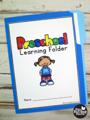 Free Preschool Learning Folder - This Reading Mama