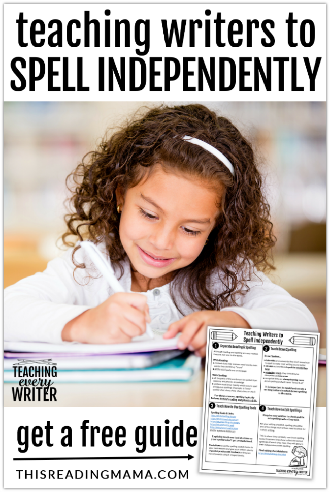 Teaching Writers to Spell Independently - This Reading Mama