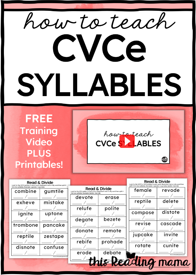 How to Teach CVCe Syllables - This Reading Mama