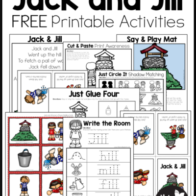Printable Jack and Jill Nursery Rhyme Activities