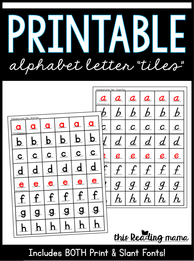 Printable Blend Letter Tiles LaptrinhX News