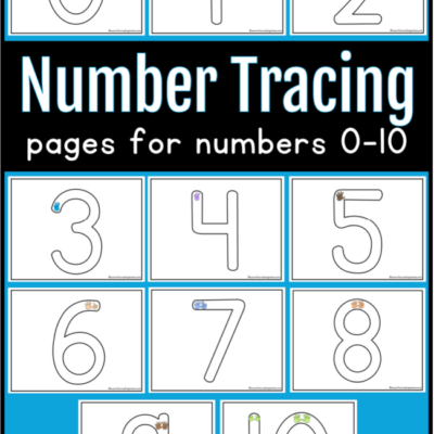 Number Tracing Pages {for 0-10}