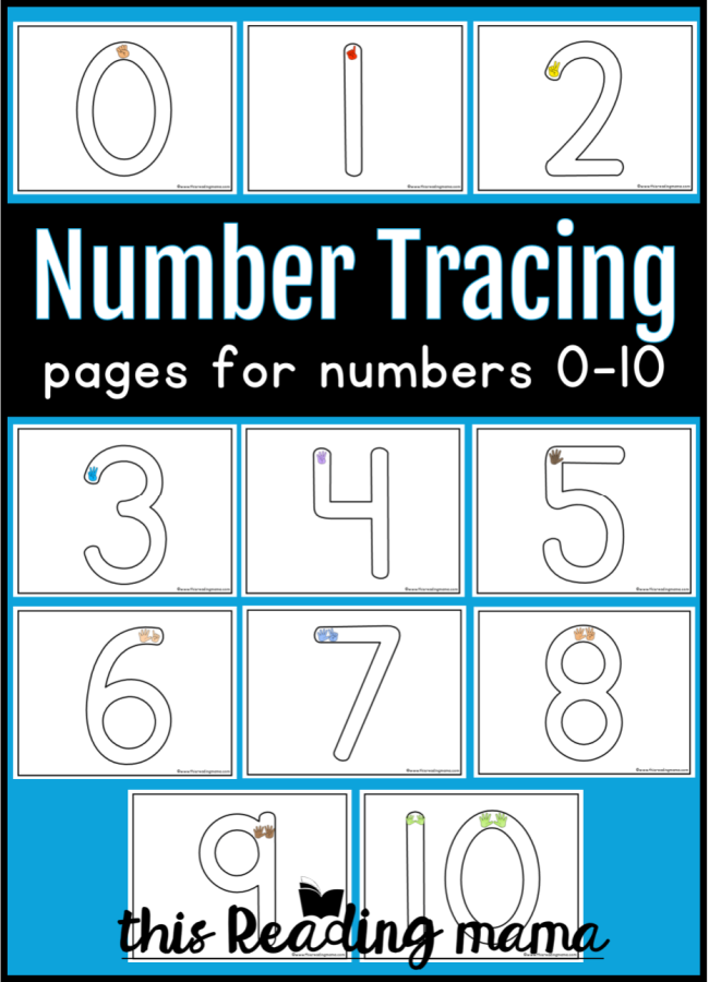 Number Tracing Pages for Numbers 0-10 - This Reading Mama