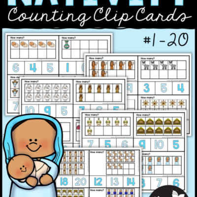 Nativity Counting Clip Cards