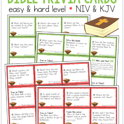Christmas Bible Trivia Cards