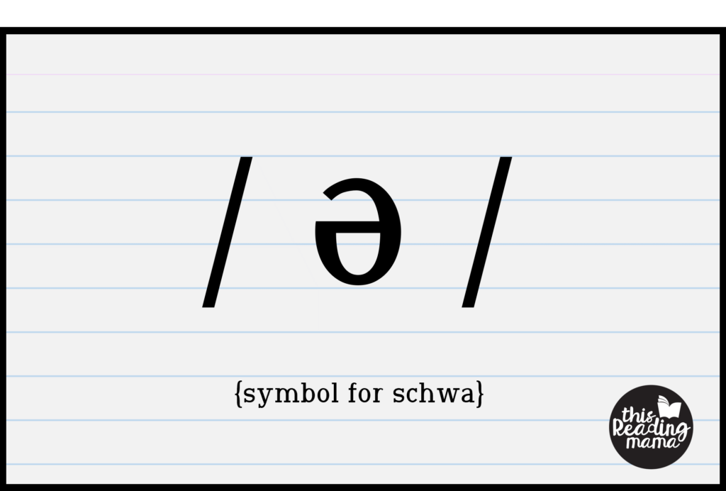 symbol for the schwa sound