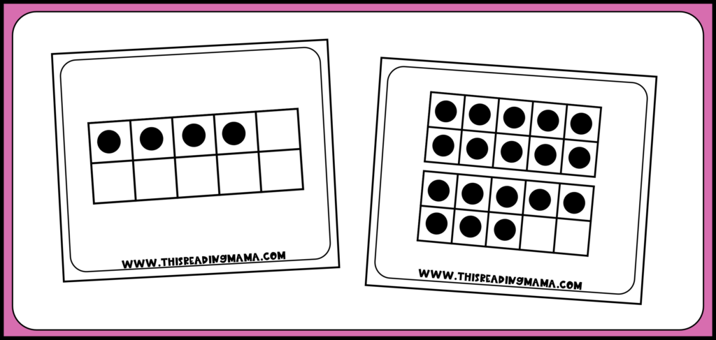 ten frame flashcards examples - This Reading Mama
