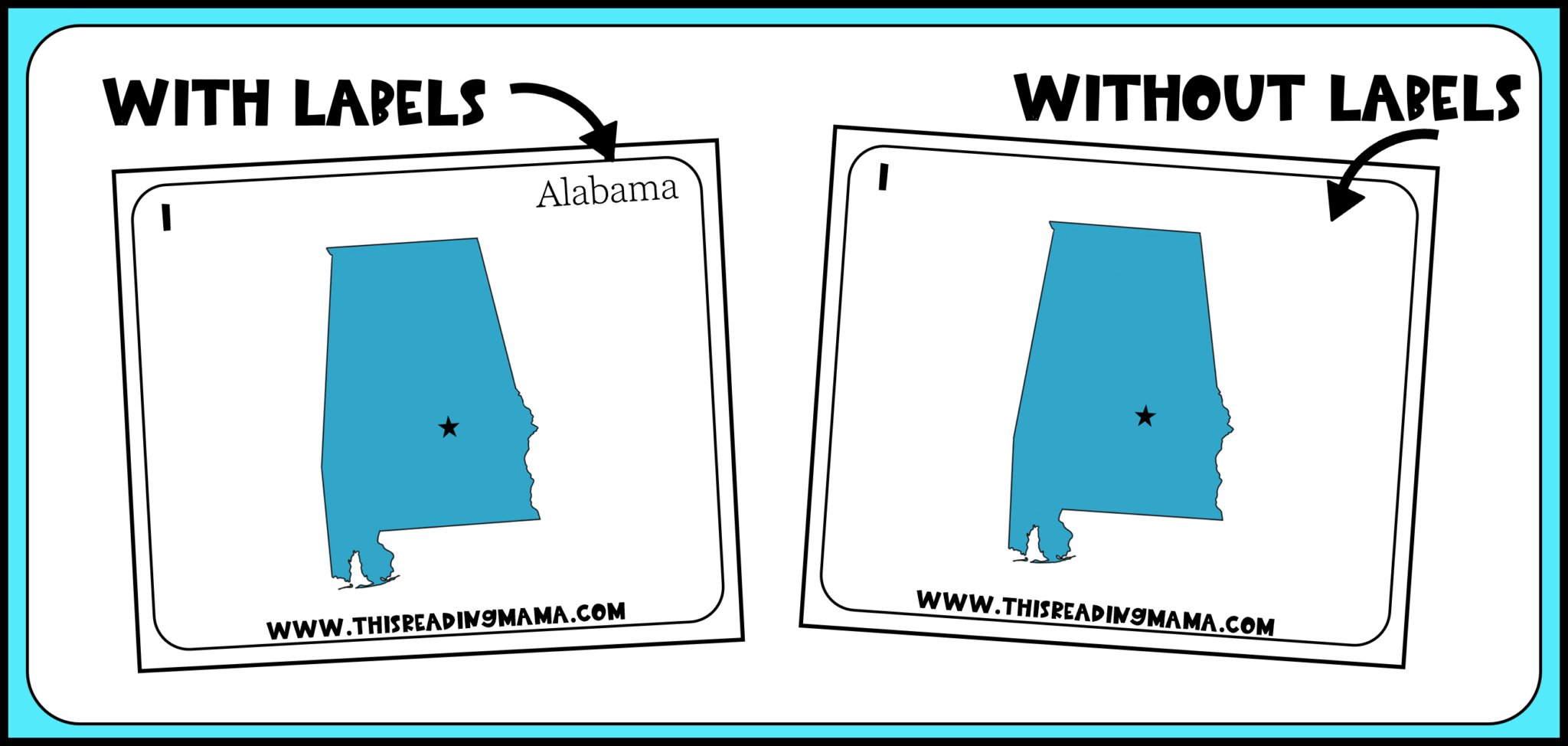 States And Capitals Flashcards This Reading Mama   States And Capitals Flashcards Two Levels Of Flashcards 2048x974 