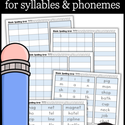 Blank Spelling Grids {Phonemes or Syllables}