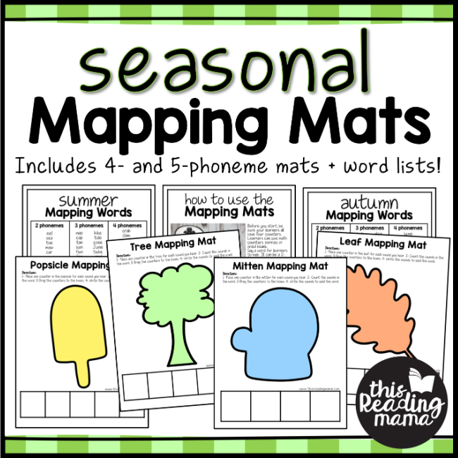 Seasonal Mapping Mats - This Reading Mama
