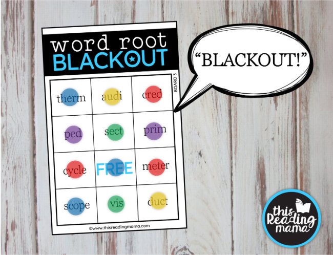 Morpheme Blackout Games - when the entire board is covered