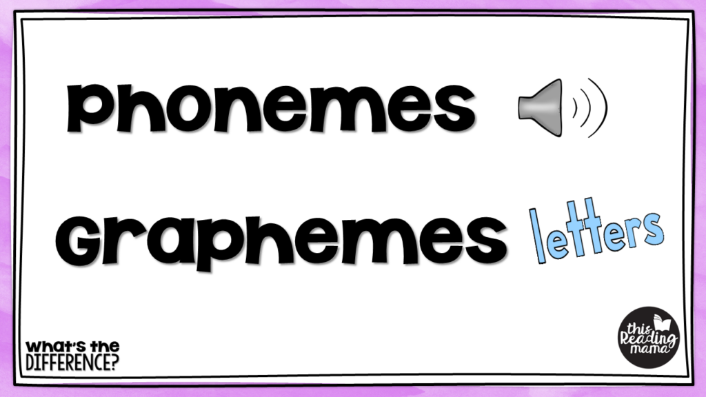 The Difference between Phonemes and Graphemes