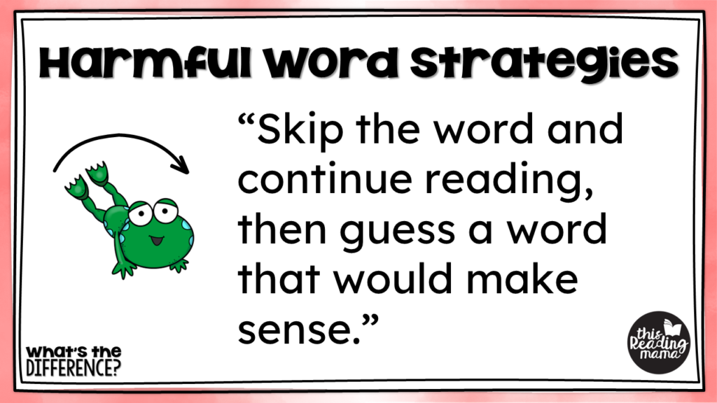 harmful word strategies - skip the word