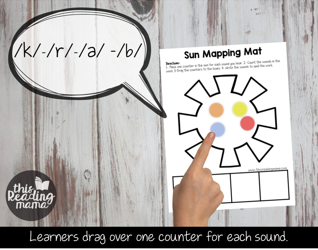 Summer Mapping Mats - 2-drag the counters and count the sounds