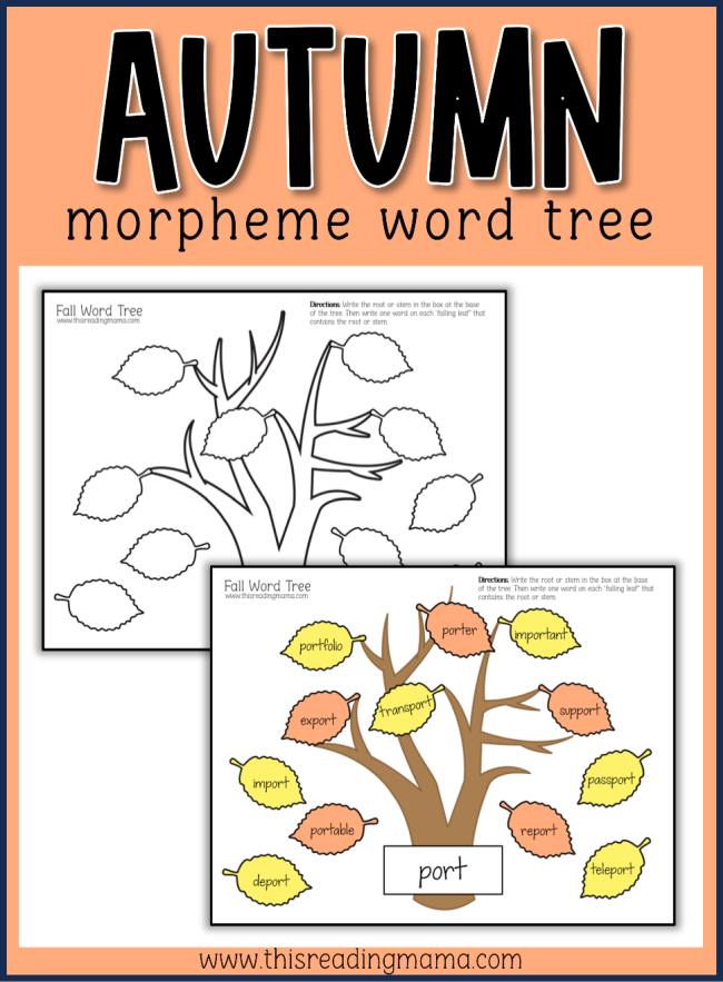 Autumn Tree Morpheme Mat - This Reading Mama