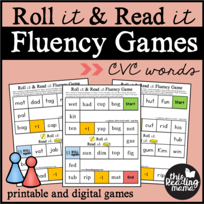 FREE CVC Fluency Games - This Reading Mama