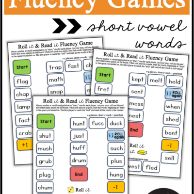 FREE Short Vowel Fluency Games