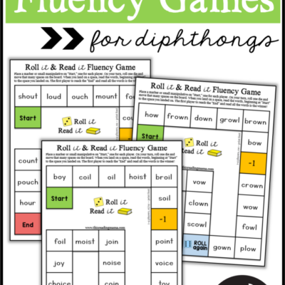 FREE Diphthong Fluency Games