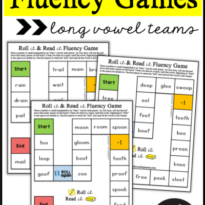 FREE Vowel Team Fluency Games