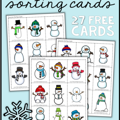 Snowman Sorting Cards