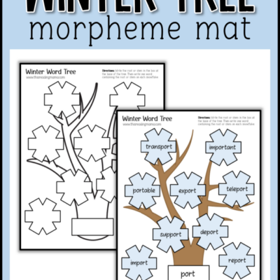 Winter Tree Morpheme Mat