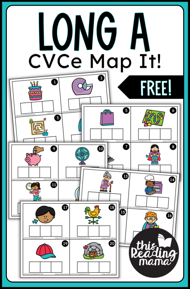 FREE Long a CVCe Mapping Task Cards - This Reading Mama