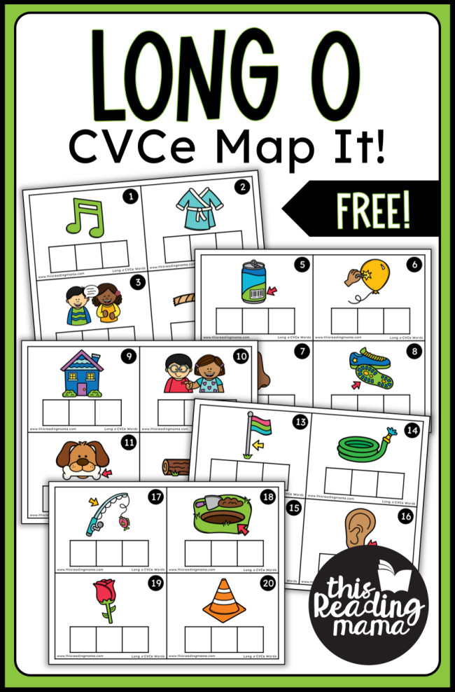Long o CVCe Mapping Cards - FREE - This Reading Mama