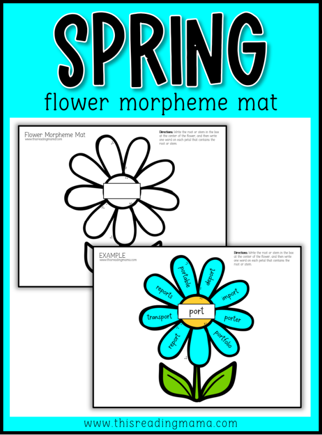 Spring Flower Morpheme Mat - This Reading Mama