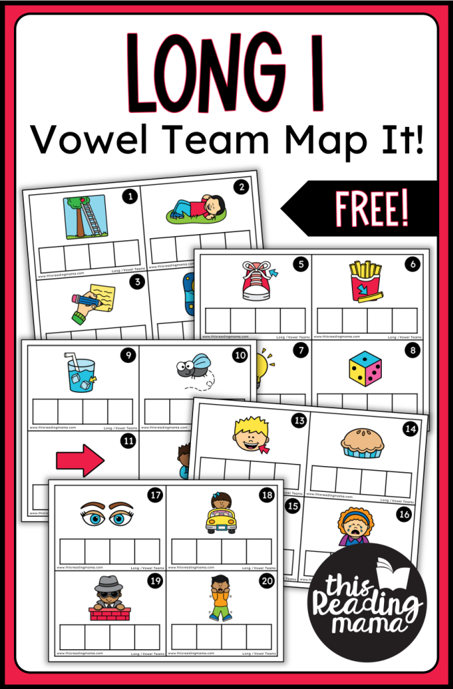 FREE Long i Vowel Team Mapping Cards - This Reading Mama